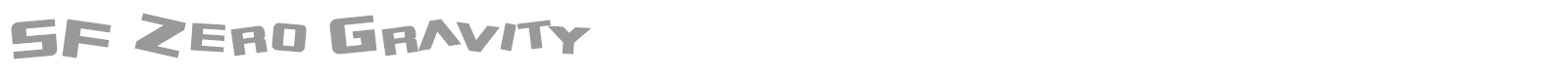 SF Zero Gravity font preview